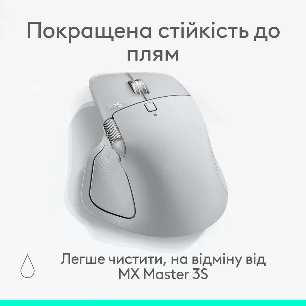 Миша Logitech MX Master 4 Performance Wireless Pale Grey (910-007563) - фото 12
