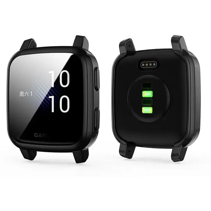 Чохол-накладка DK Silicone Face Case для Garmin Venu Sq / Sq Music (012429) (black) - фото 2