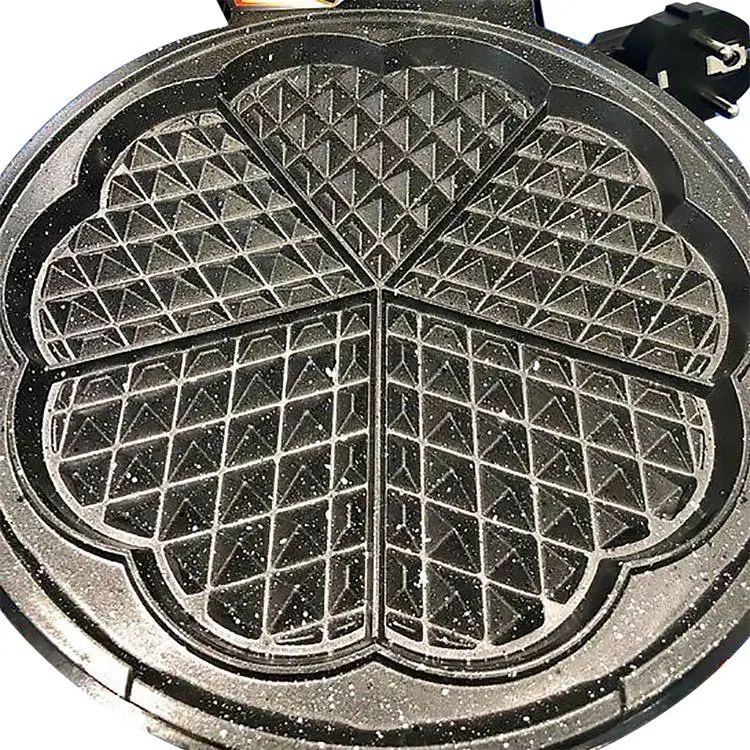 Вафельниця кругла для тонких та товстих вафель Lexical 2404 з антипригарним покриттям 1000 Вт - фото 3