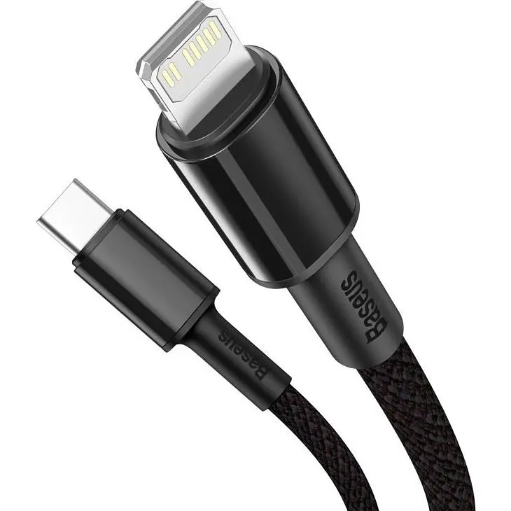 Кабель Baseus High Density Braided USB-C to Lightning 1m Black (CATLGD-01) [100368] - фото 2