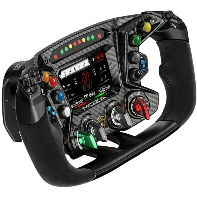 Руль MOZA Racing Lamborghini Essenza SCV12, 31cm, экран 4.3", 8 кн. RGB, черный - фото 3