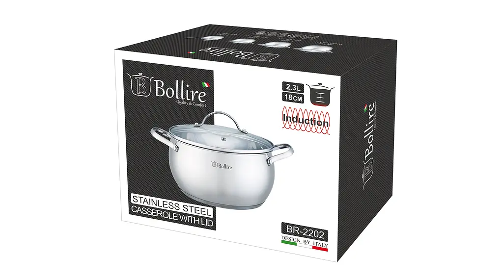 Каструля BR-2202 Bollire 18 см 2.3 л BOLLIRE - фото 2