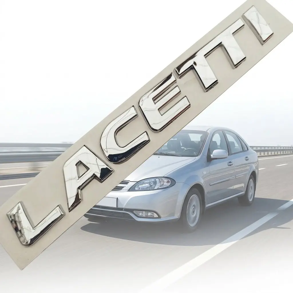 Емблема напис LACETTI Хром 170х21 мм Пластик на скотчі (Завод) - фото 2