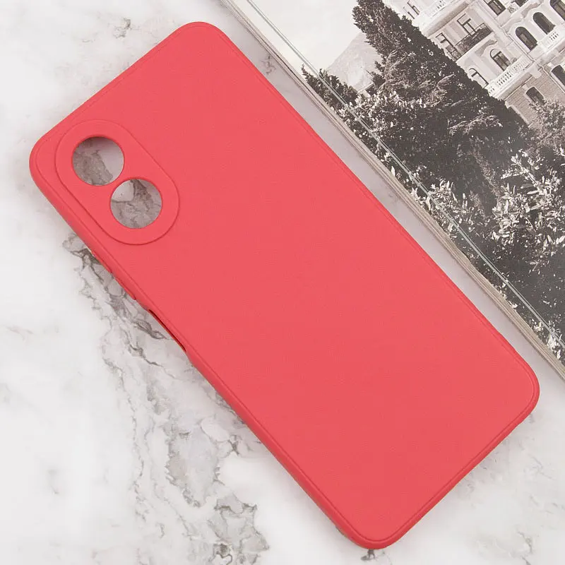 Силиконовый чехол Candy Full Camera для Oppo A38 / A18 Красный / Camellia - фото 2