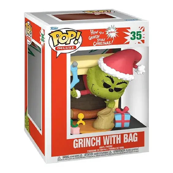 Фигурка Funko Pop Как Гринч украл Рождество Гринч с мешком How the Grinch Stole Christmas Grinch with Bag 11 см FP HTGSC GWB 35 - фото 2