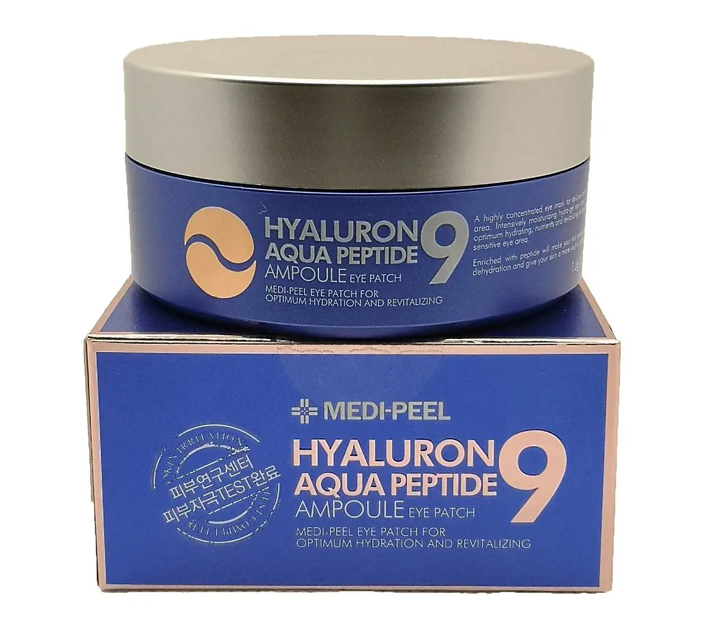 Патчі для глибокого зволоження з пептидним комплексом Hyaluron Aqua Peptide 9 Ampoule Eye Patch Medi Peel 60 шт - фото 2