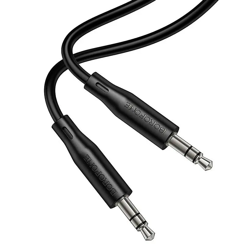 Аудіо кабель Aux Borofone BL26 Standard (1m) Black - фото 4