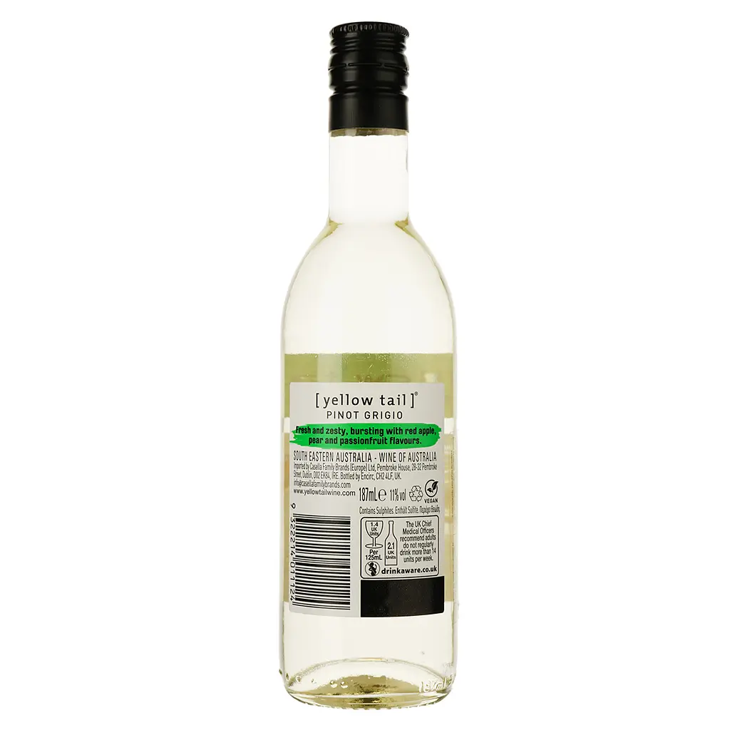 Вино Yellow Tail Pinot Grigio белое сухое 0.187 л - фото 2