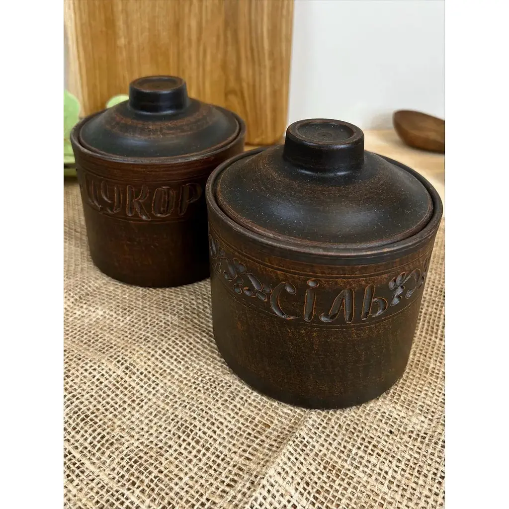 Набір банок для спецій 0.7 літра керамічний (керамічний) Декор - фото 2