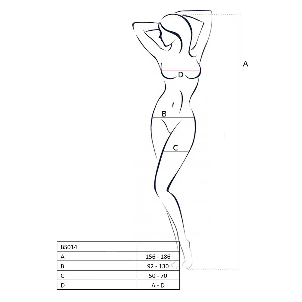 Бодістокінг Passion BS014 red, комбінезон, велика сітка - фото 4