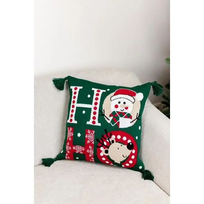 Наволочка Прованс Ho-Ho-Ho в'язана 45х45 см (37489) - фото 2