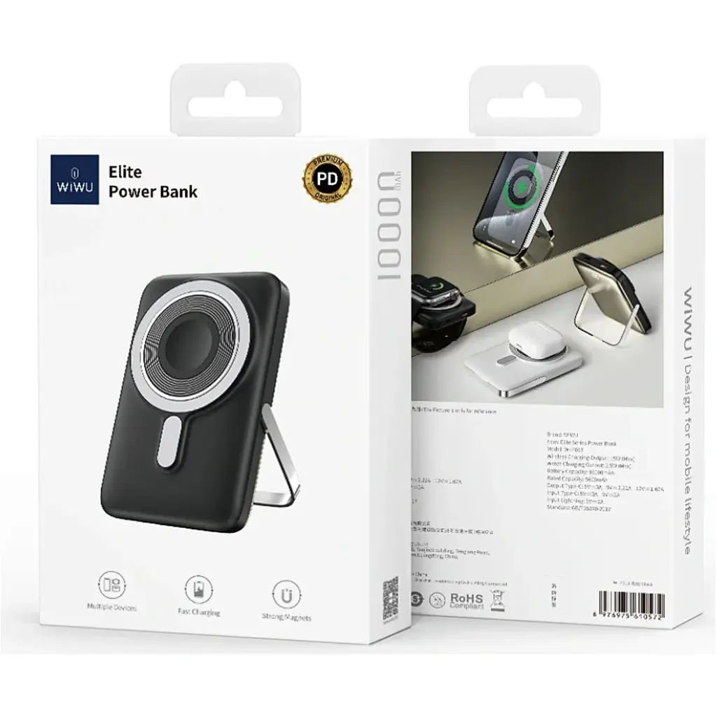 Внешний аккумулятор WiWU Elite Wi-P018 10000mAh Black [125059] - фото 2