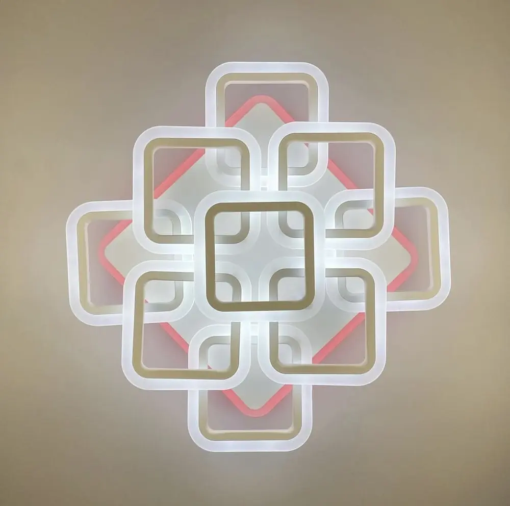 Світлодіодна стельова люстра з кольоровою RGB підсвіткою | Арт. A 2505/9 S RGB | Line F - фото 2