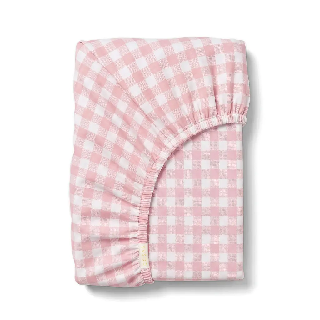 Простирадло на резинці 100х200 PINK CHECK COSAS (2200000033611)