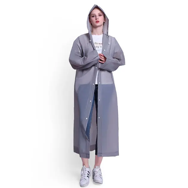 Дощовик універсальний з капюшоном RAINCOAT 150 х 70 см різні кольори - фото 4