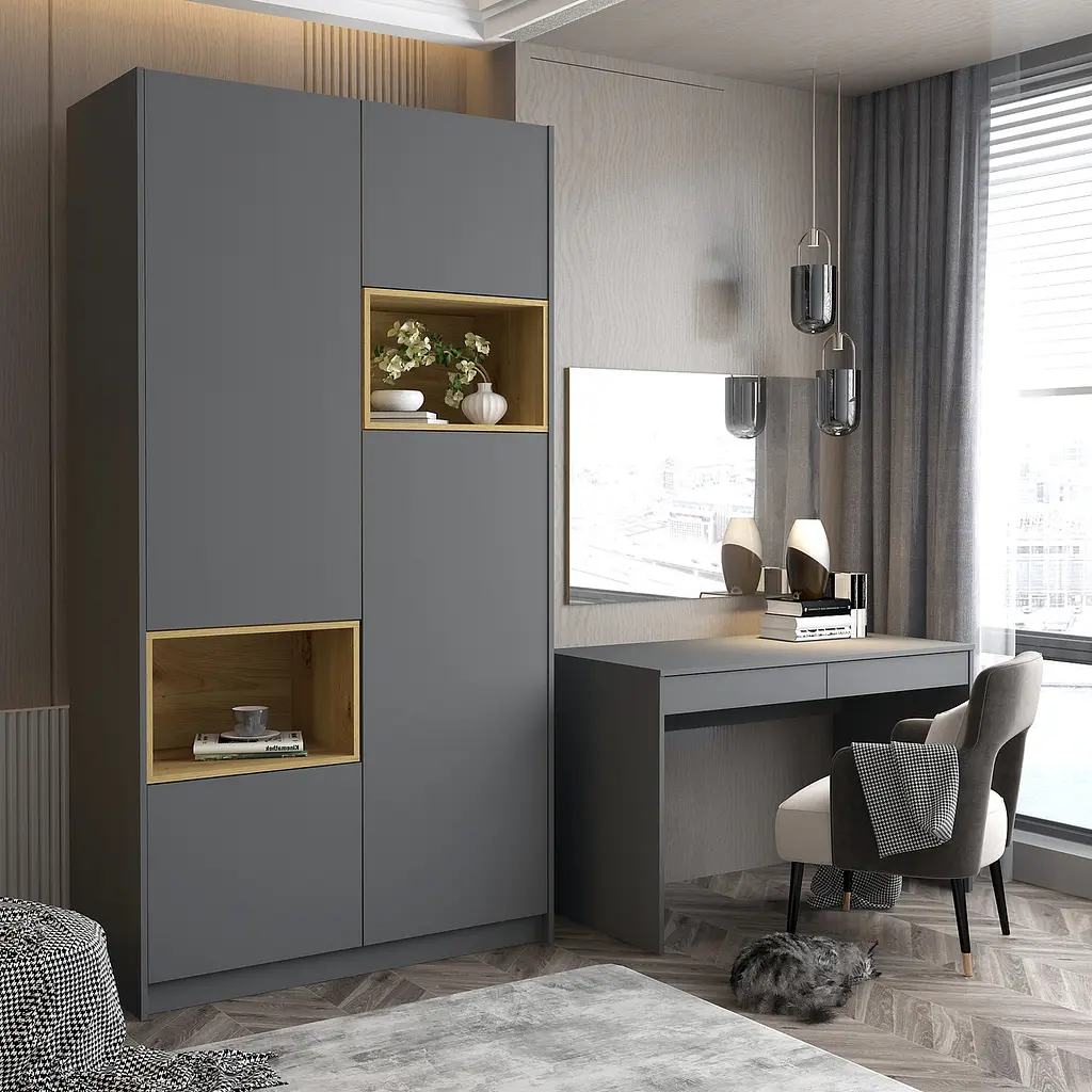 Стіл Doros Дейл Графіт 2Ш 120х60х78 (41516238) - фото 6