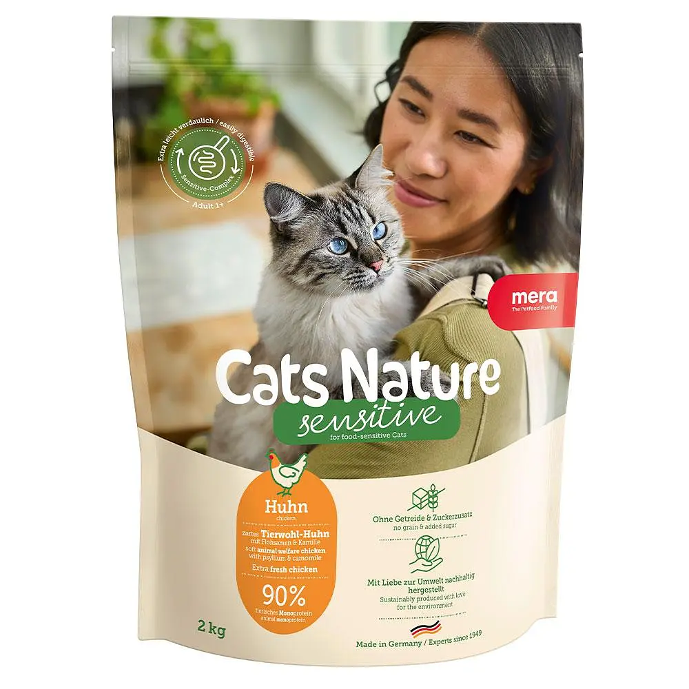 Сухий корм для котів із чутливим травленням Mera Cats Nature Sensitive Chiken (Huhn) з куркою 2 кг
