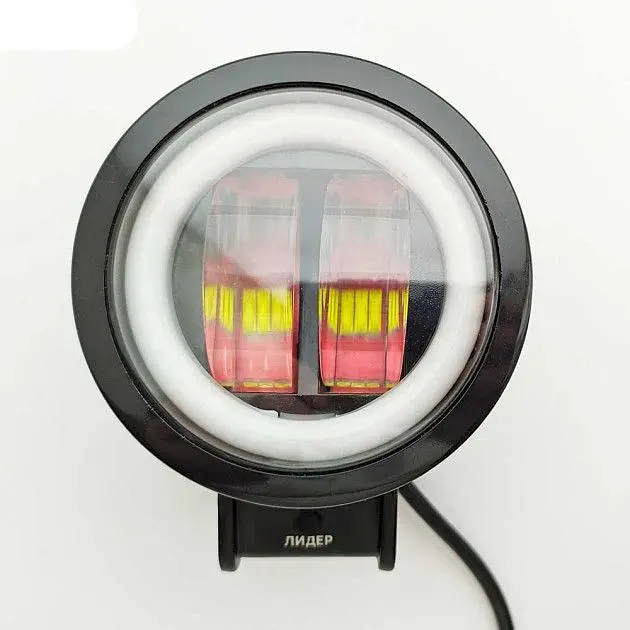 Світлодіодна додаткова LED фара / Далеке світло / Лінза з ДХО D-100мм / 10-30V / 20W / 7000K / 1 шт. - фото 4