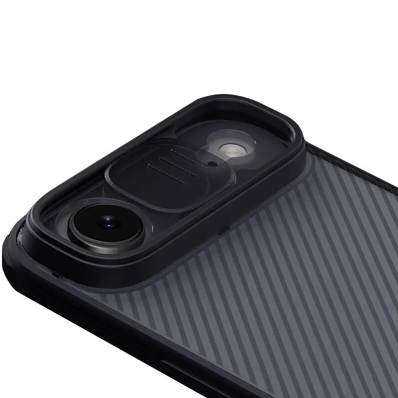 Карбонова накладка Nillkin CamShield Pro для Apple iPhone 17 Air 6.5" Transparent black - фото 4