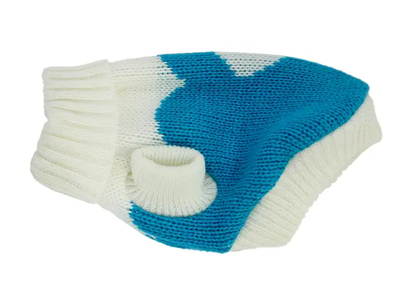 Светр для собак та котів EcoToys Heart XXL біло-блакитний A: 38 см B: 38 см C: 24 см 6894 - фото 5