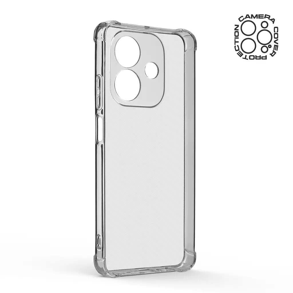 Прозрачный чехол для OPPO A3x 4G/A3 4G/A40m 4G с защитой камеры и усиленными бортами, тонкий, силиконовый, бесцветный, ударопрочный, противоударный бампер с закрытой камерой, ArmorStandart (ARM80888) - фото 2
