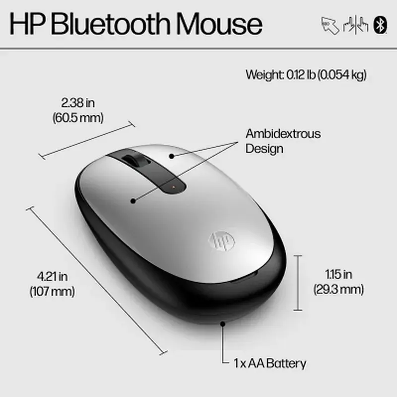 Мишка HP 240 Bluetooth Silver (43N04AA) - фото 4