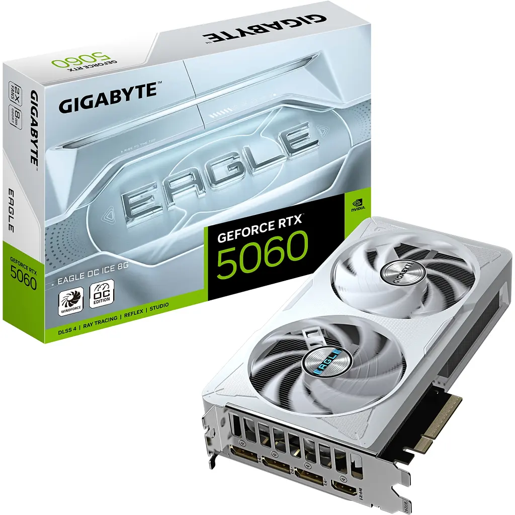Видеокарта Gigabyte GeForce RTX5060 8Gb Eagle OC ICE (GV-N5060EAGLEOC ICE-8GD) - фото 10