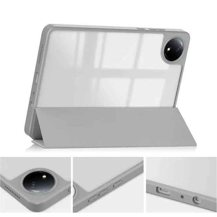 Чохол-книжка BeCover Soft Edge TPU з кріпленням для стілусу для Xiaomi Redmi Pad SE 8.7" Gray Marble (712575) - фото 4