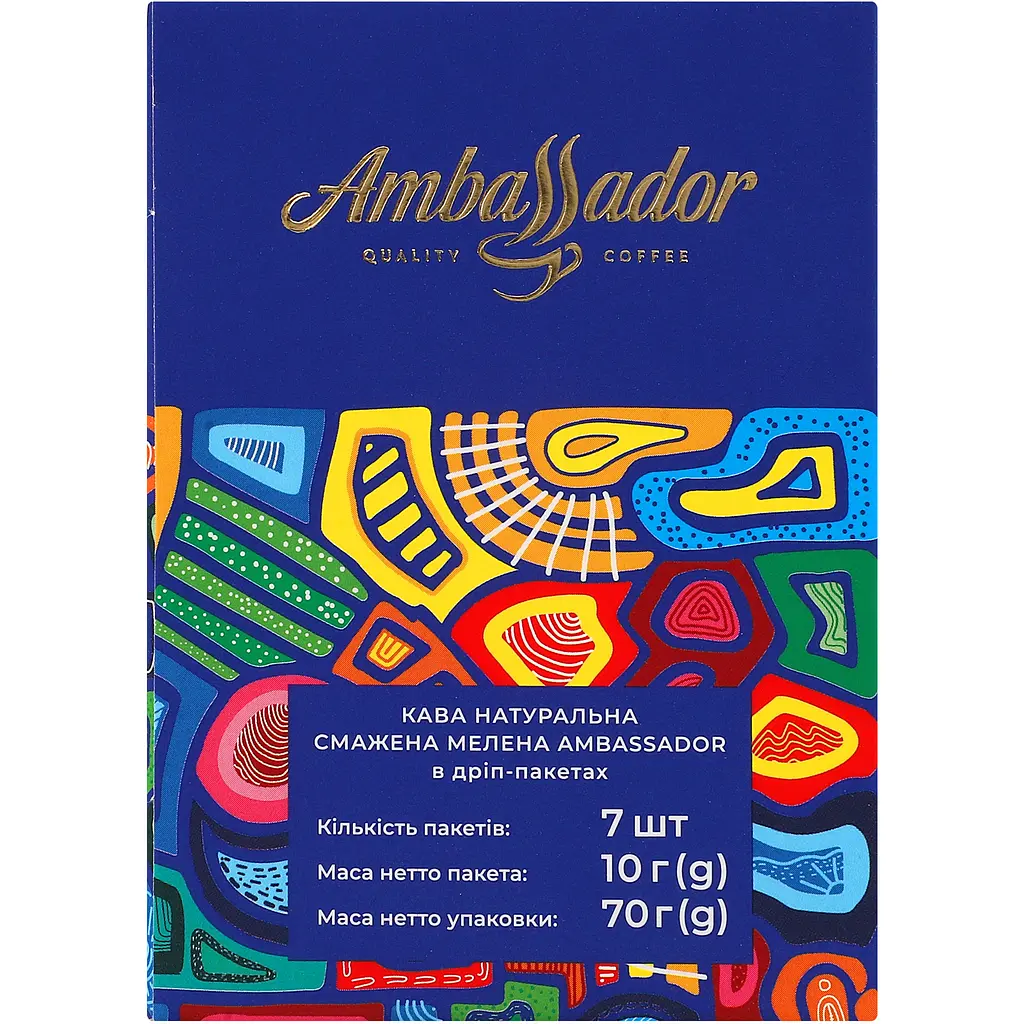 Кофе молотый Ambassador Mix натуральный жареный в дрип-пакетах 7шт. по 10г - фото 4