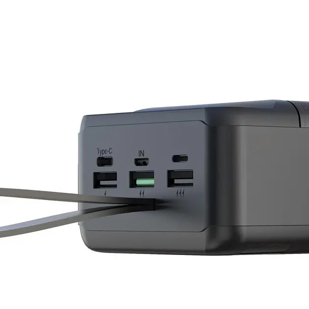 Аккумулятор портативный XO PR160 80000 mAh QC 22.5W PD 20W мобильная батарея черная - фото 4