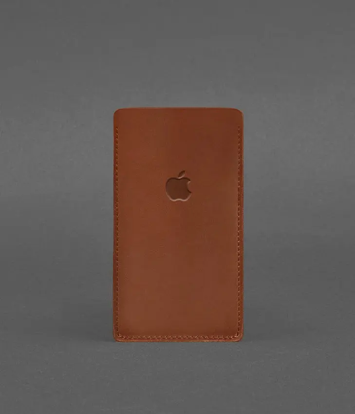 Кожаный чехол для iPhone 11 Светло-коричневый Crazy Horse - фото 2