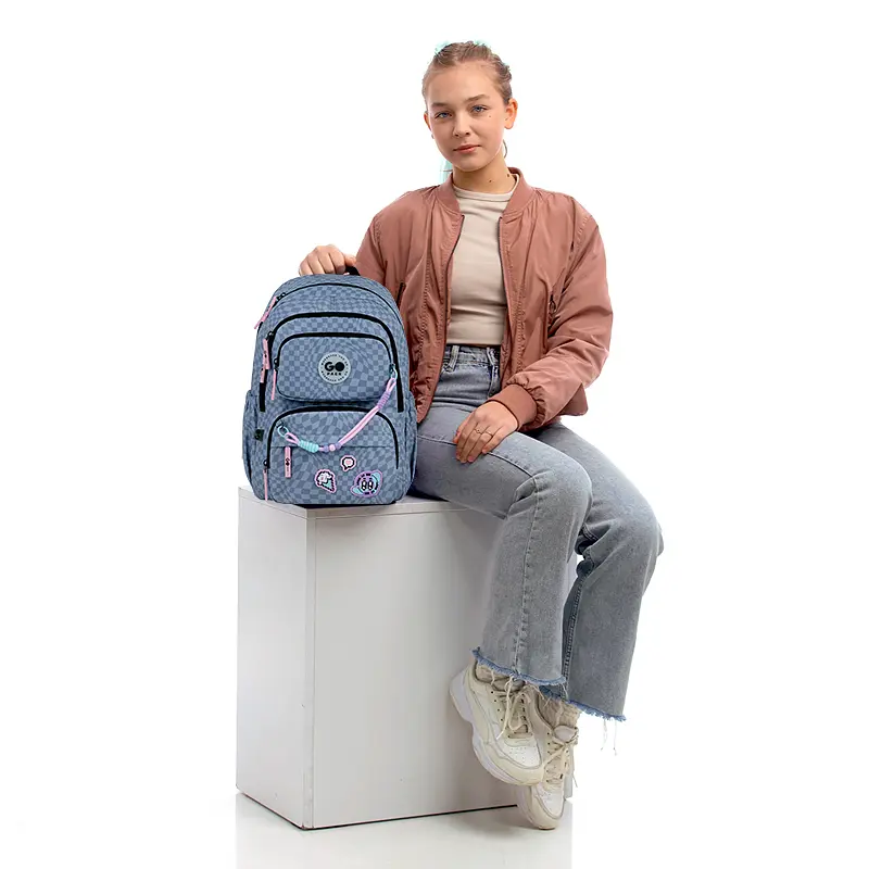 Рюкзак GoPack Education 120M-2 Pixel Mood Сірий (GO26-120M-2) - фото 20