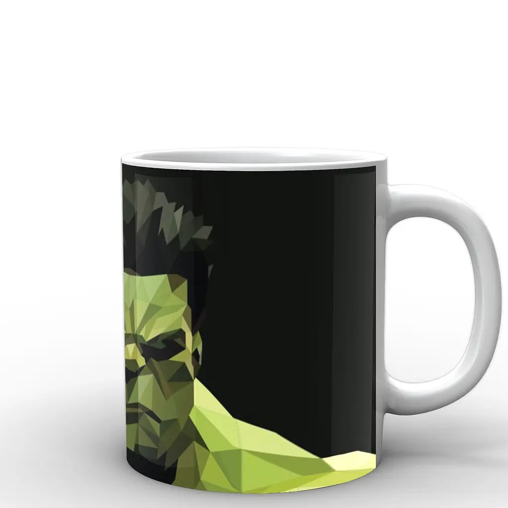Кружка GeekLand Халк Hulk векторная графика HU.02.032 330 мл белая - фото 3