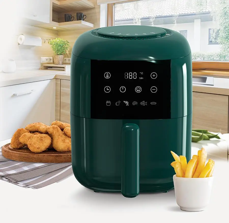 Аэрофритюрница безмасляная Maestro MR-755 Air Fryer Kitchen 3 л Зеленая 1200 Вт - фото 2