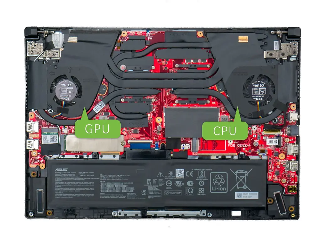 Вентилятор Asus (CPU fan 5V) кулер для моделей ноутбука TUF Dash F15 FX516PC (DFS5K221153714) Оригінал, 5V, 4pin - фото 4