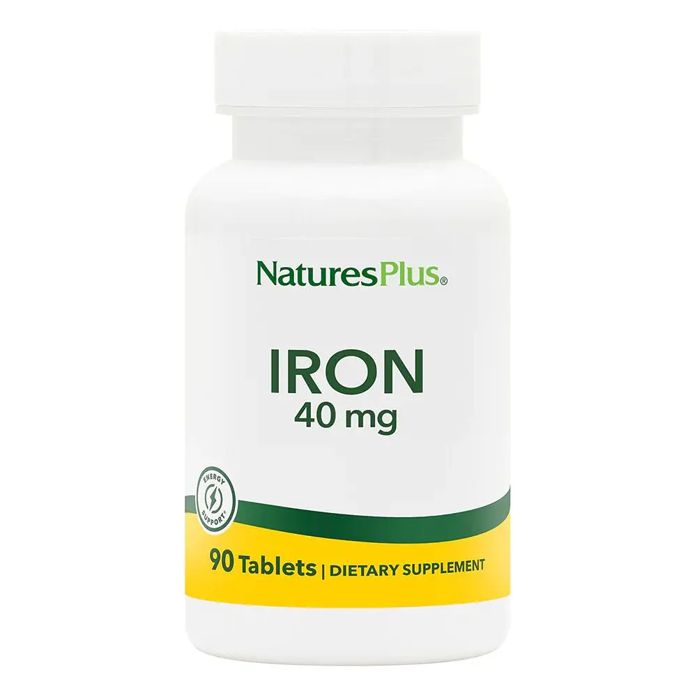 Залізо Natures Plus Iron 40 mg, 90 таблеток