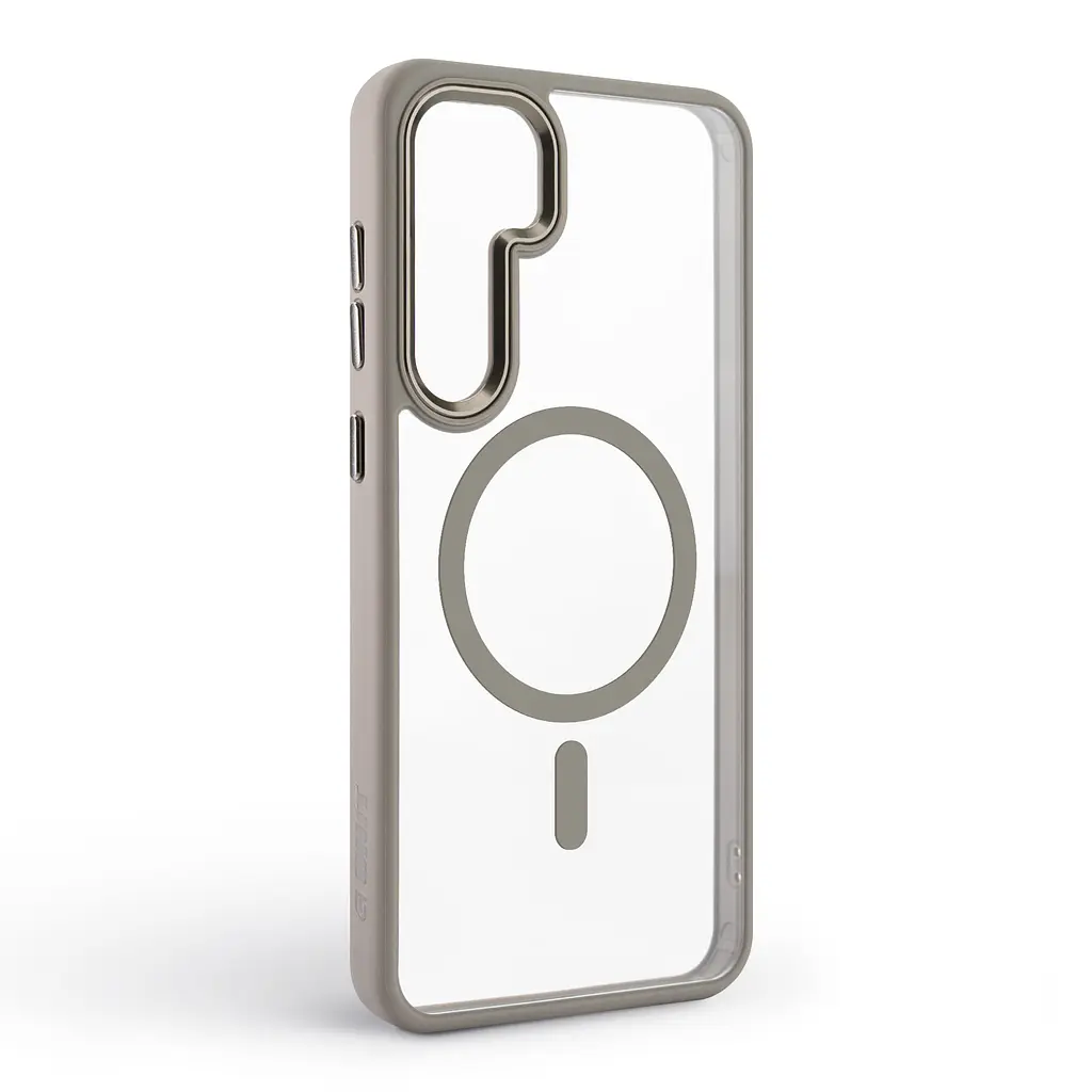 Чехол Samsung Galaxy S24 Plus 5G (SM-S926), Unit MagSafe, серый, прозрачный, магсейф, противоударный, магнитный, панель-накладка с поддержкой MagSafe, с поддержкой беспроводной зарядки, TPU+PC, защита всего корпуса, ударопрочный, ArmorStandart (ARM74866) - фото 2