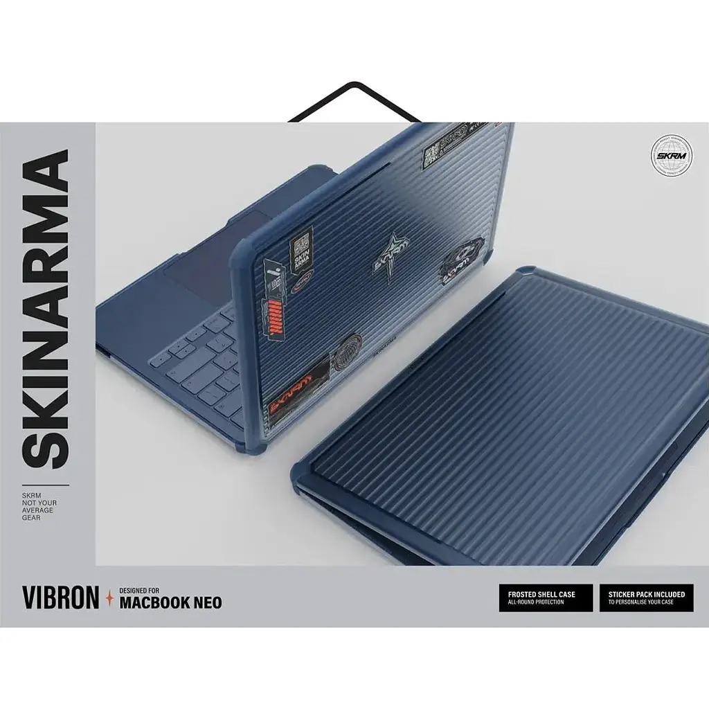 Пластикова накладка (верх і низ) Skinarma Vibron для Apple MacBook Neo 13" A3404 2026 темно-синя (SK-MBNEO13-VIBIDG) [175143] - фото 4