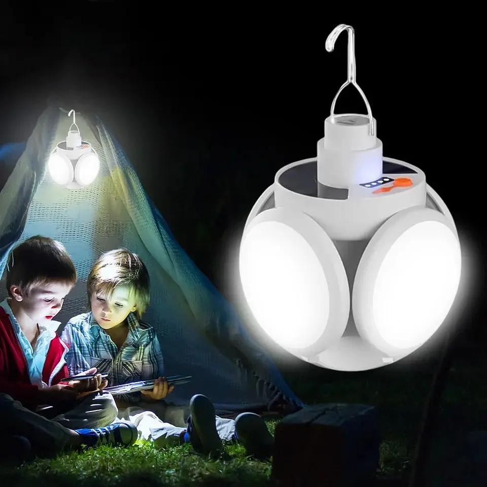 Кемпинговая лампа подвесная на солнечной батарее аккумуляторный фонарь Solar Emergency Charging Lamp 2029 - фото 5