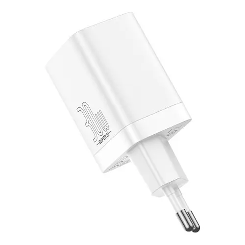 Сітчасте зарядне пристрій Baseus Super Si Pro Quick Charger C+U 30W EU білий CCSUPP-E02 - фото 3