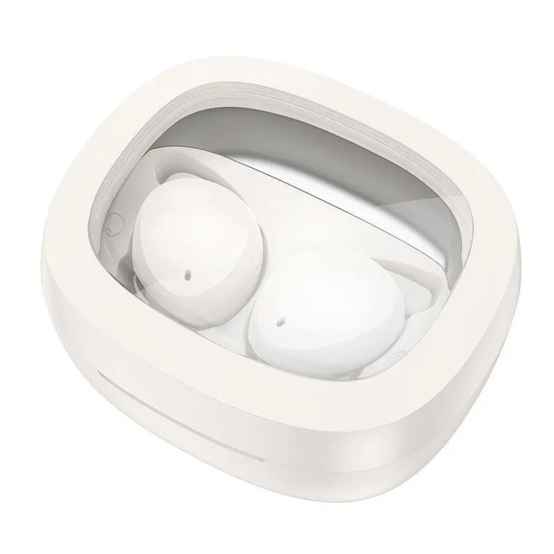 Навушники бездротові Hoco EW65 Shadow true wireless sleep BT headset Milky white білі - фото 2