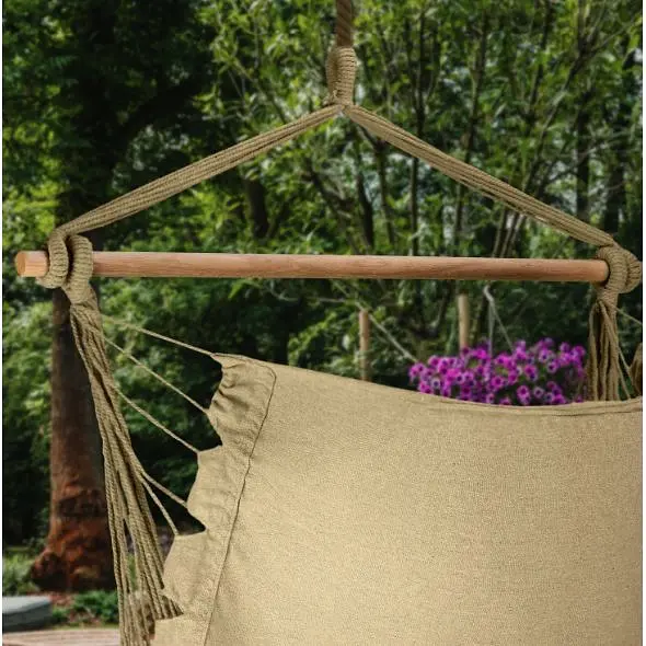 Бразильське крісло - гамак Outtec Boho Sois XXL бежеве - фото 9