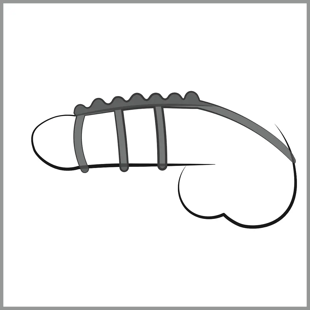 Ерекційні кільця Bad Kitty Cock Ring чорні - фото 8