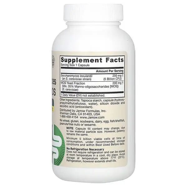 Сахароміцети буларді Saccharomyces Boulardii + MOS 5 Billion CFU 90 Capsules Jarrow Formulas vit0004978 - фото 2