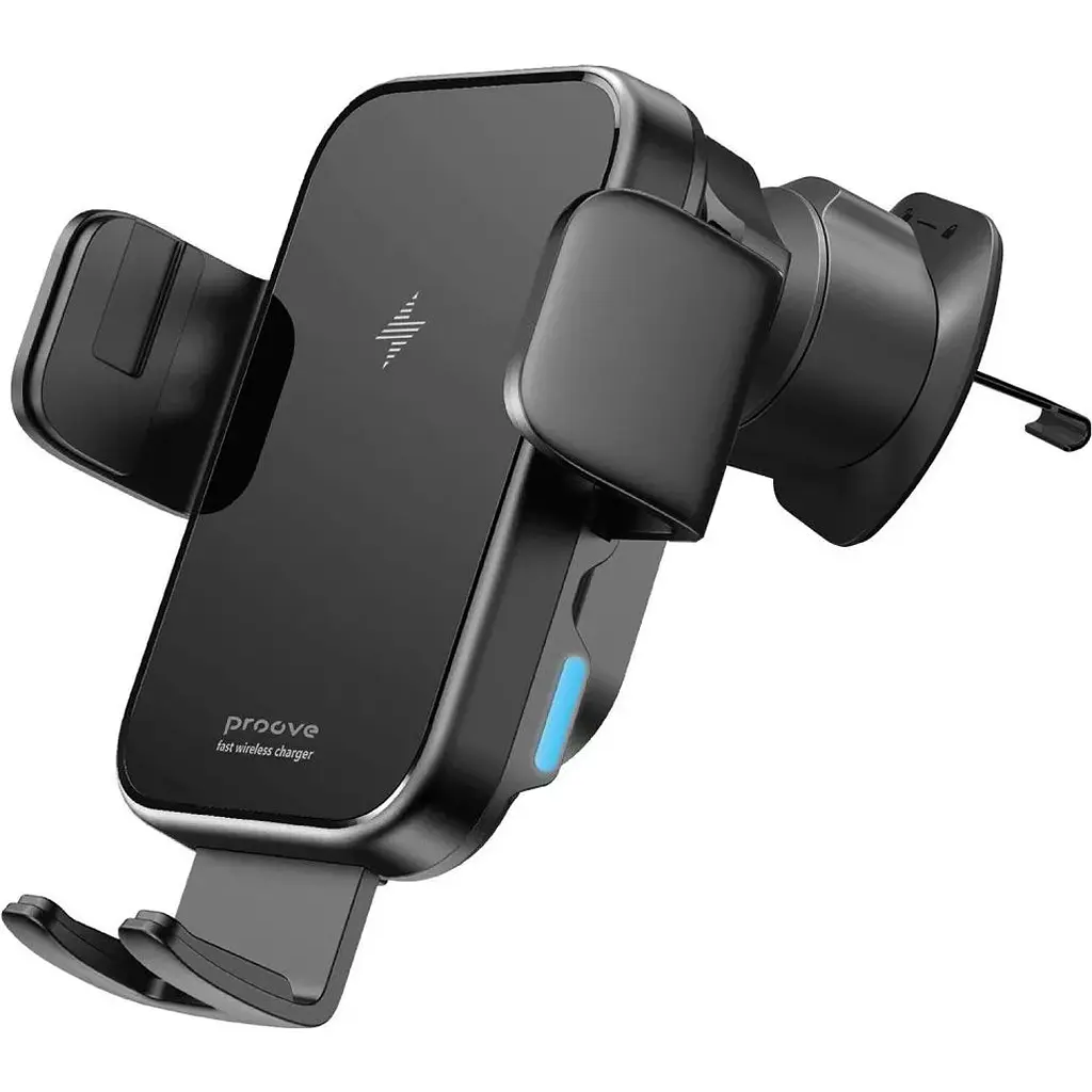 Автотримач із бездротовою зарядкою Proove Triple Clamp 15W Black (WHTC15010001) [136215] - фото 2