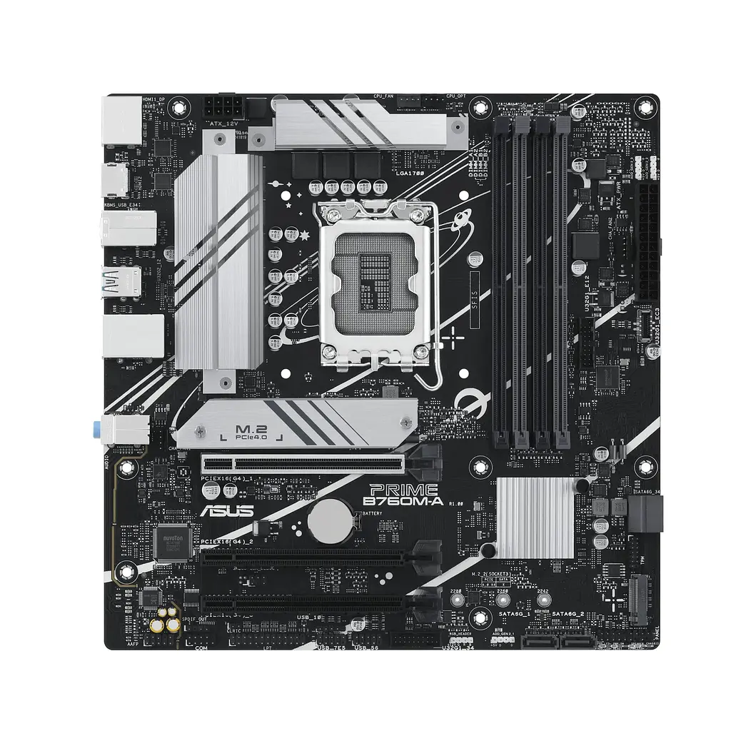 Материнская плата PRIME B760M-A-CSM s1700 B760 4xDDR5 M.2 HDMI DP mATX CSM Asus teh0019093 - фото 2