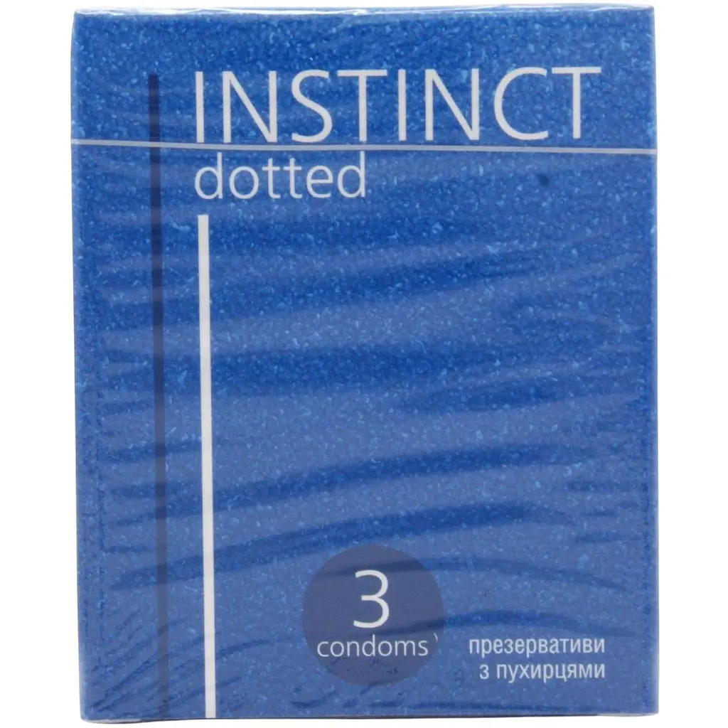 Презервативи латексні Instinct з пухирцями зі змазкою 3 шт. - фото 1