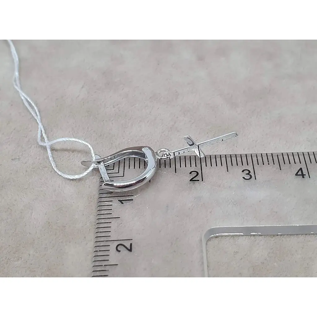 Золота моносережка Tango Хрестик. 470056ШБ - фото 5