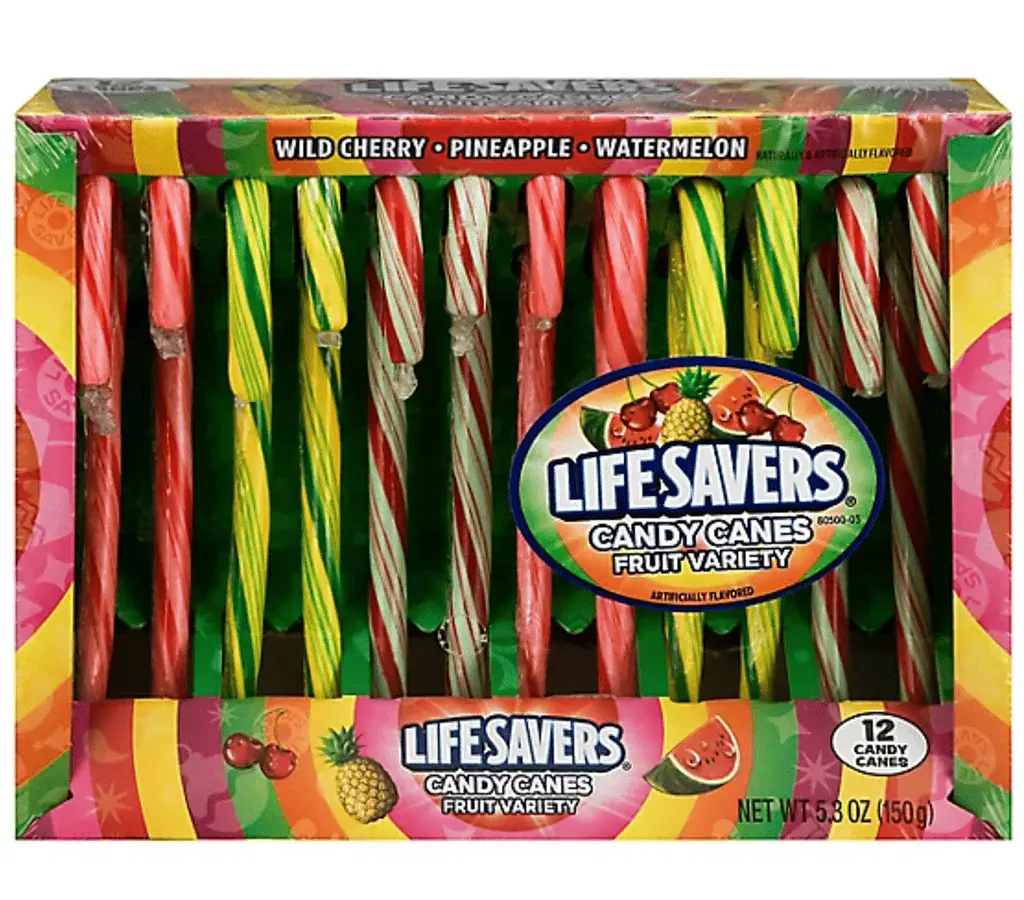 Цукерки-тростини Life Savers 5 Flavor Assorted Holiday Candy Canes 150г