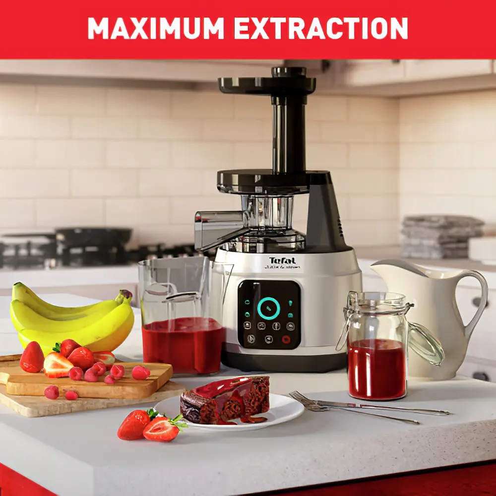 Соковыжималка Tefal Juice & Clean шнековая 150Вт серебристо-черная (ZC420E38) - фото 4